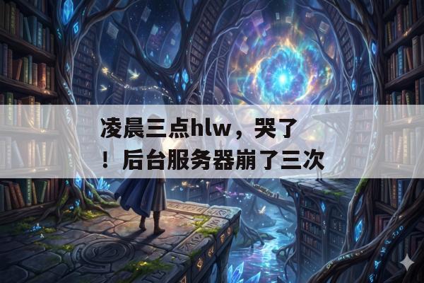 凌晨三点hlw，哭了！后台服务器崩了三次